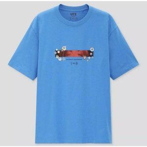 UNIQLO Men Billie Eilish Takashi Murakami Blue Tee